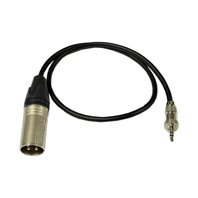 Audio Cable with Neutrik XLR Male to 3.5mm Locking Connector, 1 feet