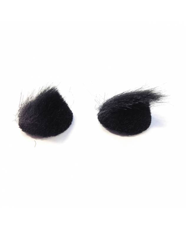 Rycote Overcovers Fur Discs only, No Stickies, All Black (Pack of 100pcs) (SKU: 065531)