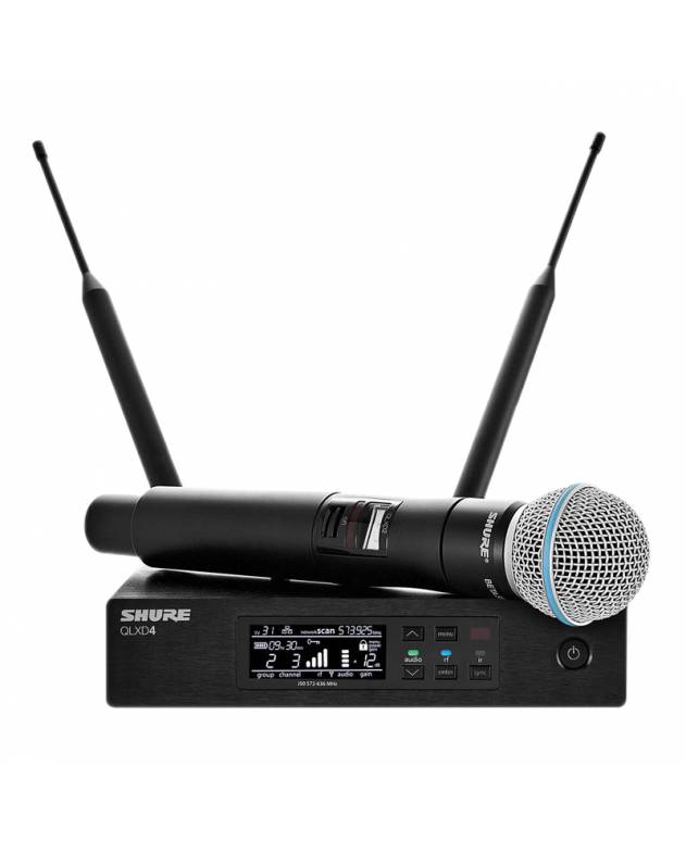 Shure QLXD24/B58 Digital Wireless Handheld Microphone System with BETA58A Capsule