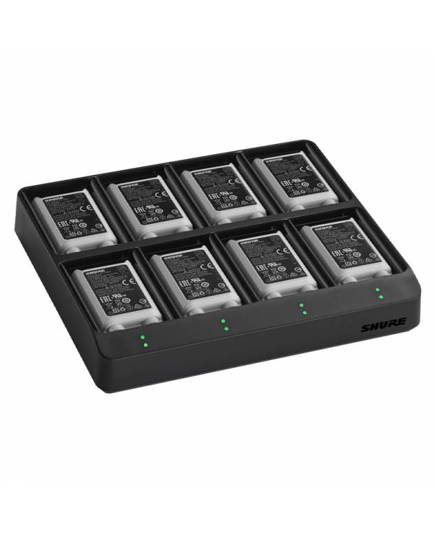 Shure SBC80-903-E 8-Bay Battery Charger + Shure SB903 Rechargeable Battery 8pcs (for SLXD/ SLXD+)