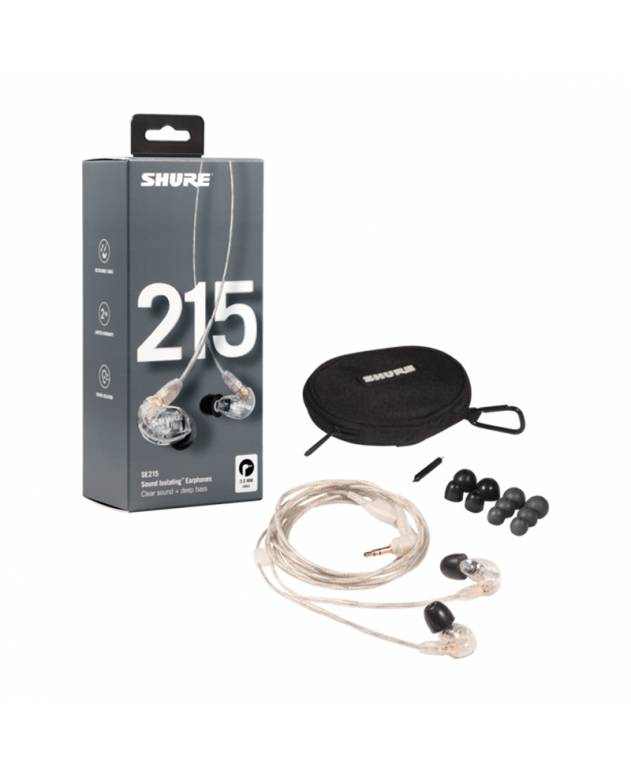 shure se215 dynamic microdriver earphones black