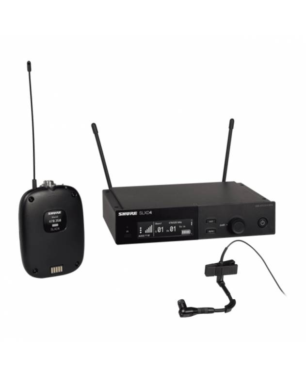 Shure SLXD14/B98H Digital Wireless Instrument Microphone System with BETA98H/C Clip-on Instrument Microphone