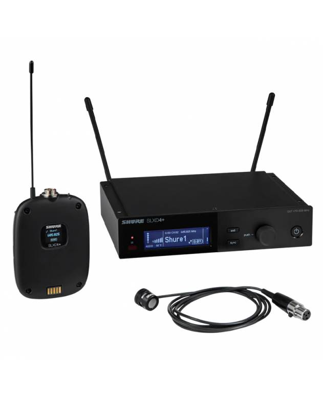 Shure SLXD14+/85M Digital Wireless Lavalier Microphone System with WL185M (Band: G66) - SLXD+